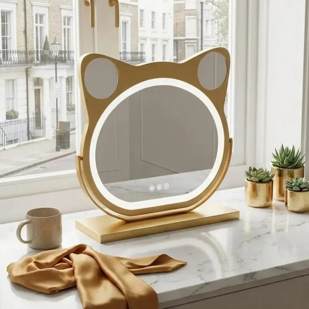 Pratelle Félinea Cat-Shaped LED Vanity Mirror
