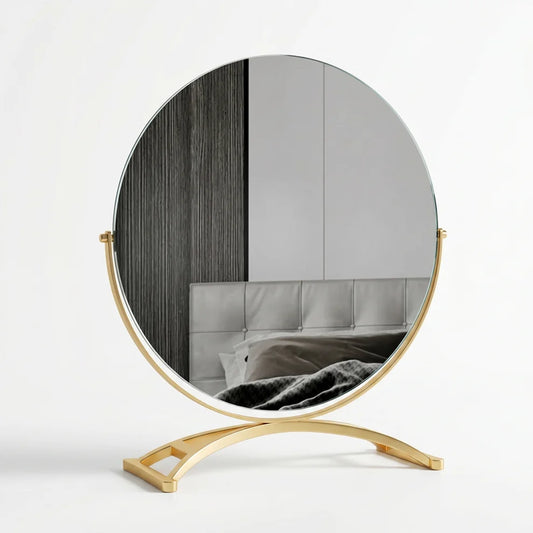 Elara Round Gold Mirror
