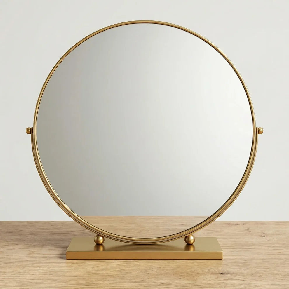 Pratelle Aurelia Round Gold Vanity Mirror