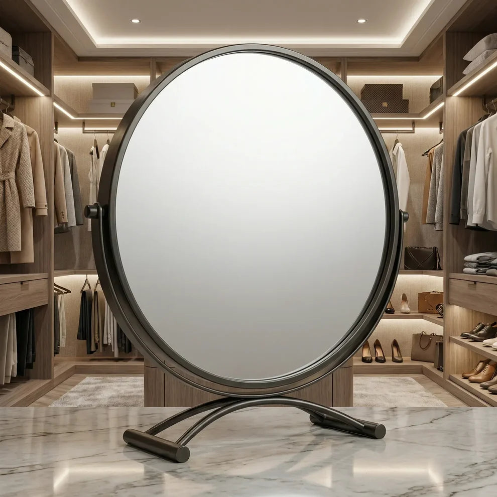 Elara Round Black Mirror
