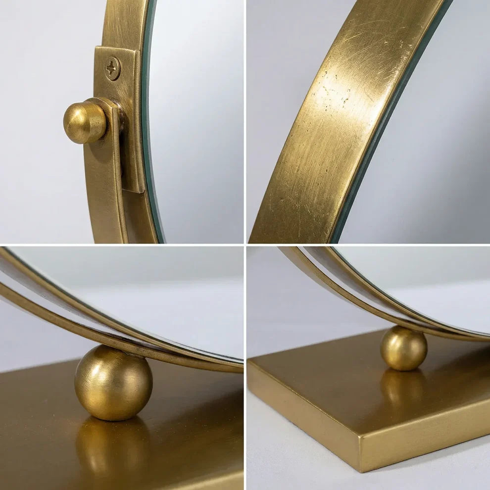 Pratelle Aurelia Round Gold Vanity Mirror