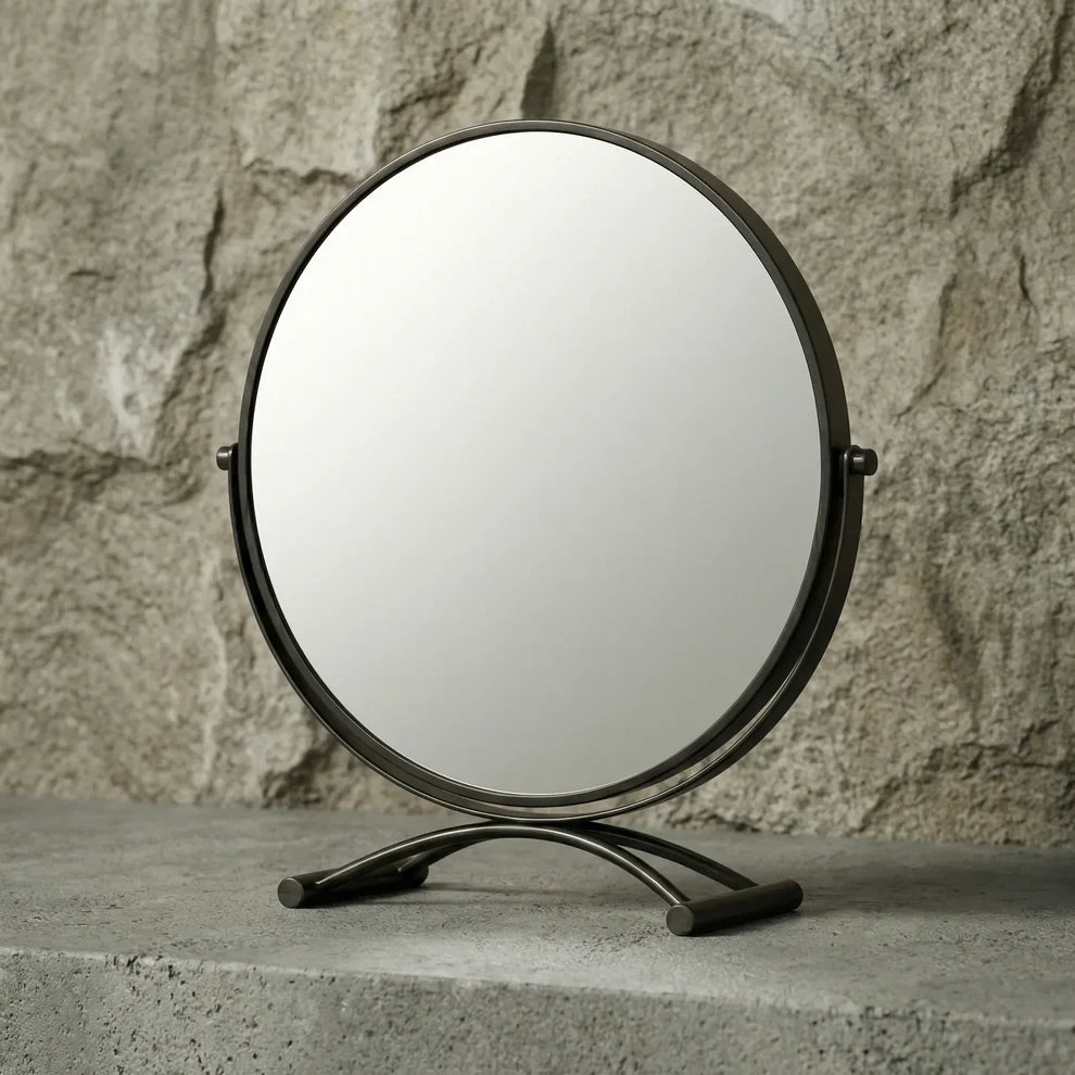 Elara Round Black Mirror