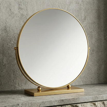 Pratelle Aurelia Round Gold Vanity Mirror