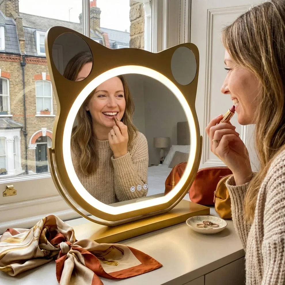 Pratelle Félinea Cat-Shaped LED Vanity Mirror